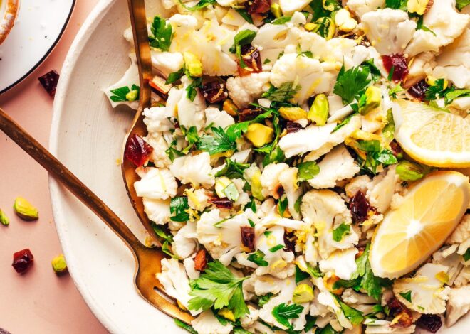 Cauliflower Salad with Dates & Pistachios