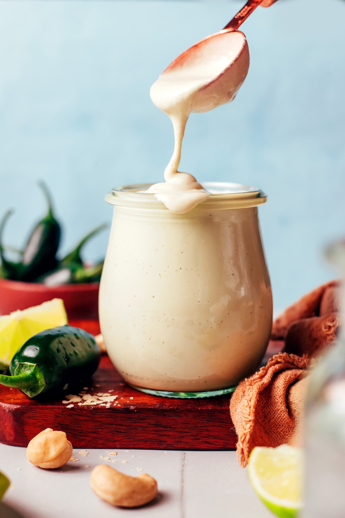 Cheesy Jalapeño Cashew Dressing – Minimalist Baker Recipes